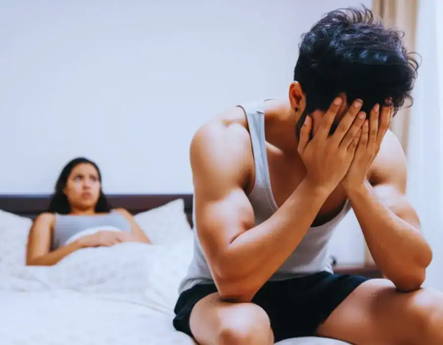 Image of upset man in need of erectile dysfunction treatment Dartford